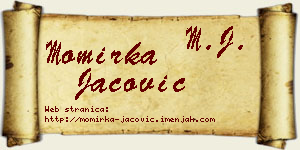 Momirka Jačović vizit kartica